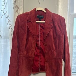 Bernardo Suede Bow Jacket